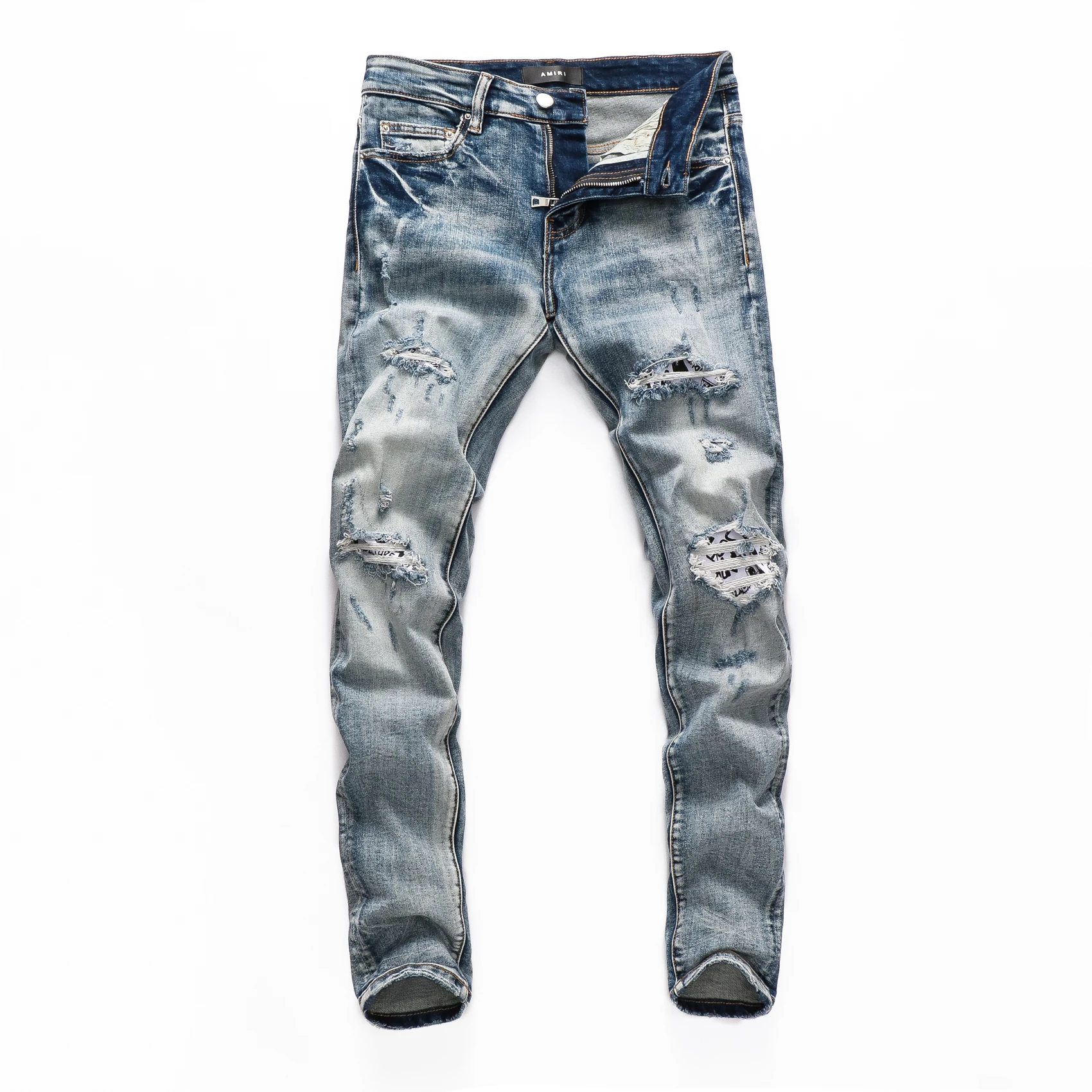 

Europe and the United Stat AM22021D jeans pants pants locomotive Italian luxury tight jeans motorcycle car pull JeansD2 jeans