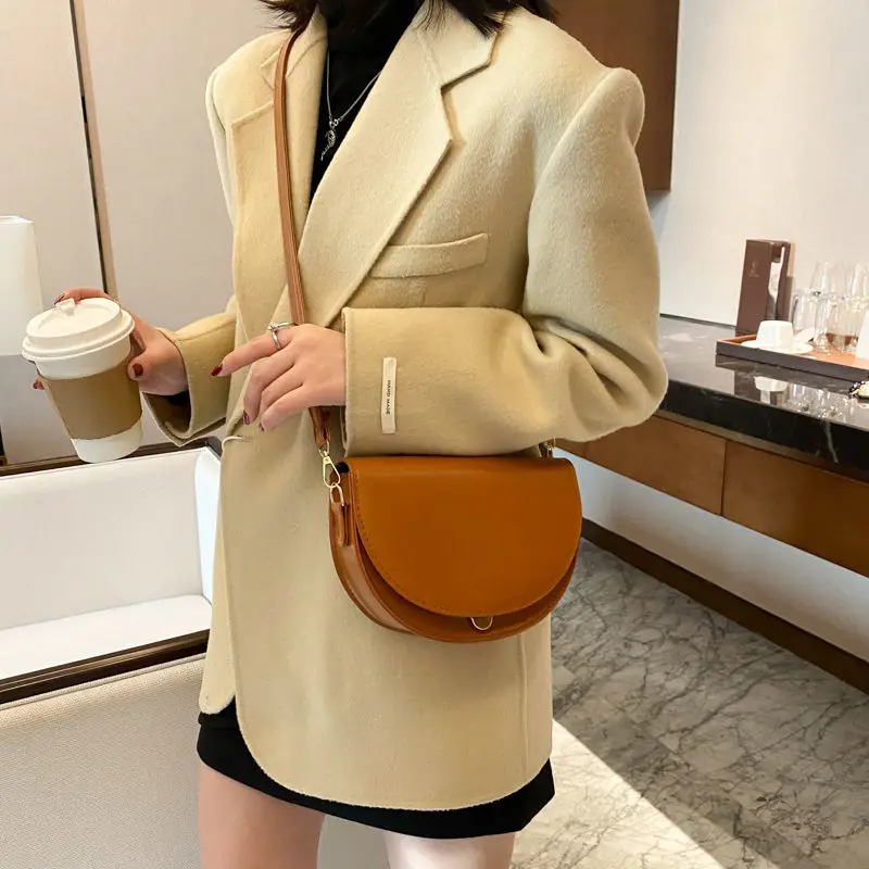 

Women's Shoulder Crossbody Bag Solid Color Clamshell Chain Adjustable Belt Leather Wholesale 2022 New Fashion Female Bags