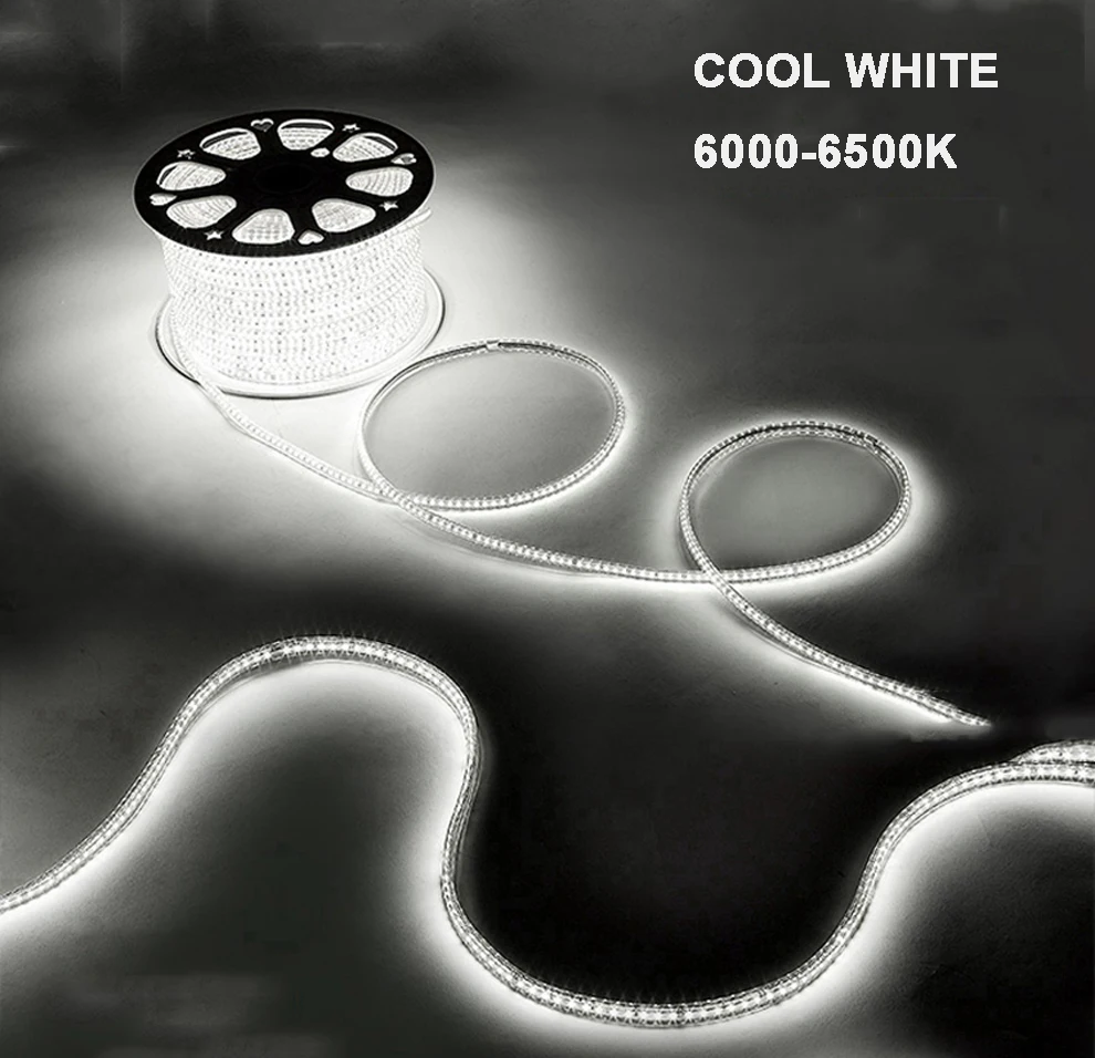 Открытый и закрытый Светодиодные ленты 220 V 3014 SMD 120 светодиодов/m свет веревочки дома праздник Рождество освещения 1 м 2 м 5 M 10 м 15 м 20 м 25 м