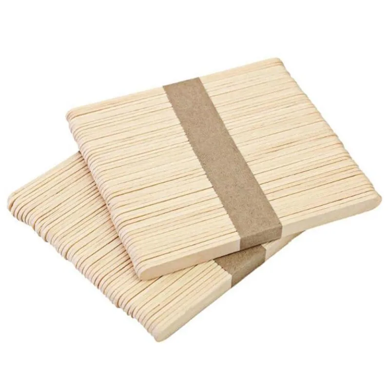 50PCS Woman Wooden Body Hair Removal Sticks Wax Waxing Disposable Beauty Toiletry Kits Wood Tongue Depressor Spatula - купить по