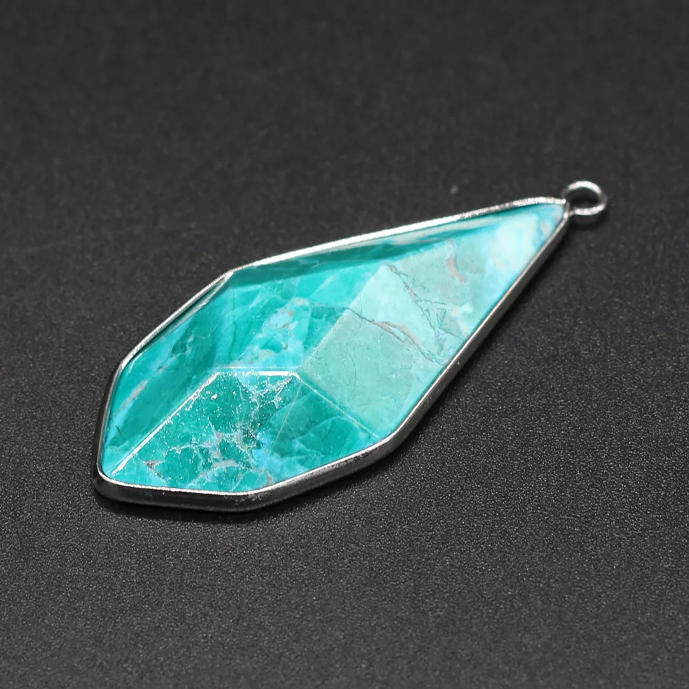 

Natural Faceted Apatite Pendant Water Drop Shape Synthetic Apatite for Jewelry Making DIY Necklace Bracelet Earrings Size20x38mm