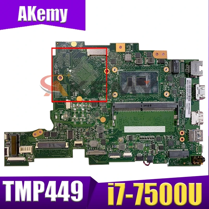 

Akemy материнская плата для ноутбука ACER Aspire TMP449 i7-7500U материнская плата PA4DB SR2ZV N16S-GTR-S-A2 DDR4