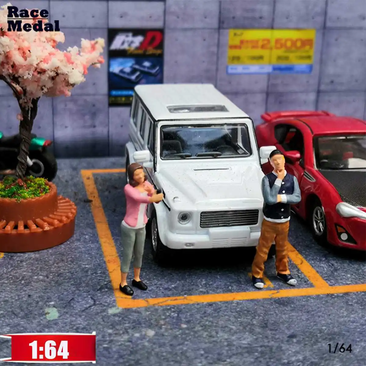 

Beauty Selfie Cool Handsome Man Street Character Model 1:64 Scale Doll Accessories