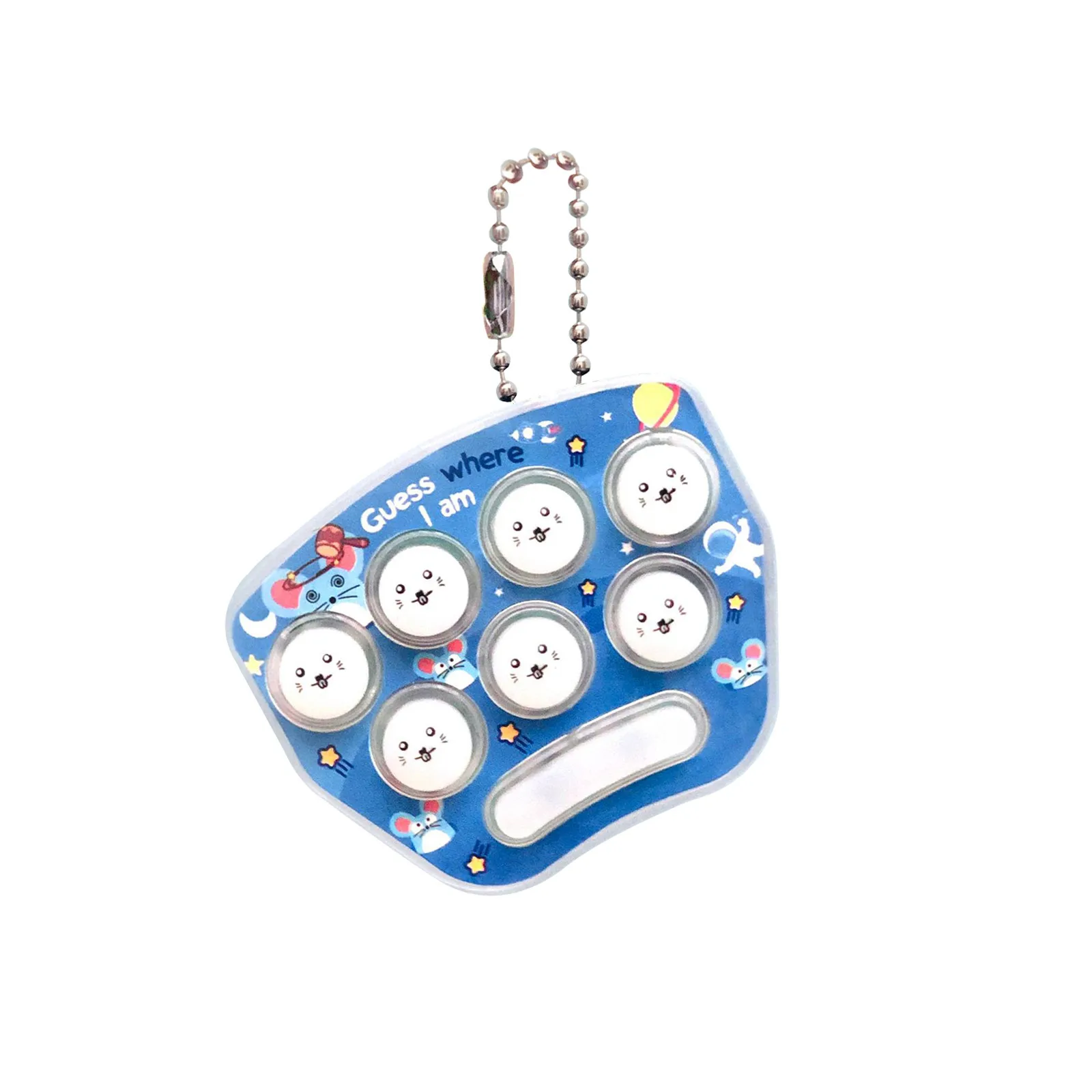 

1/2PC Mini Whack-A-Mole Game Keychain LED Electronic Memory Games for Kids Adult Memory Games Educational Decompression Toys