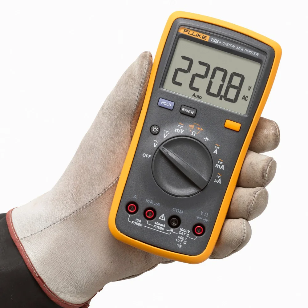 Цифровой мультиметр Fluke 15B + измеритель напряжения и сопротивления силы тока
