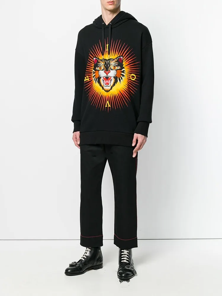 

Men's casual pants Wide Leg Pants Red Stripe autumn winter loose straight tube trend youth fashion urban fashion black