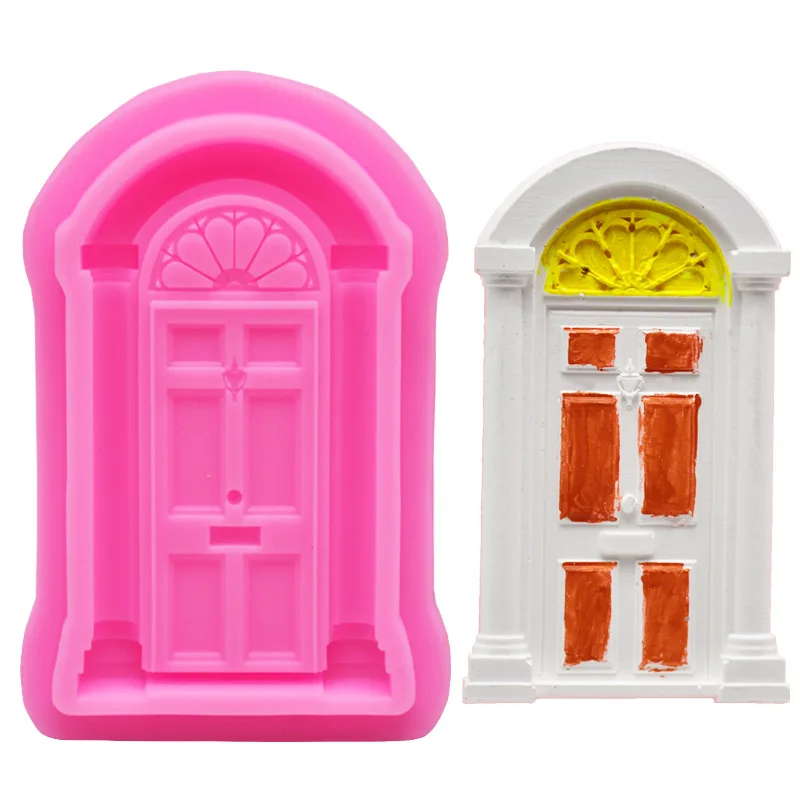 

3D Door Silicone Molds Fondant Craft Cake Candy Chocolate Sugarcraft Ice Pastry Baking Tool Mould Soap Mold Cake Decorator