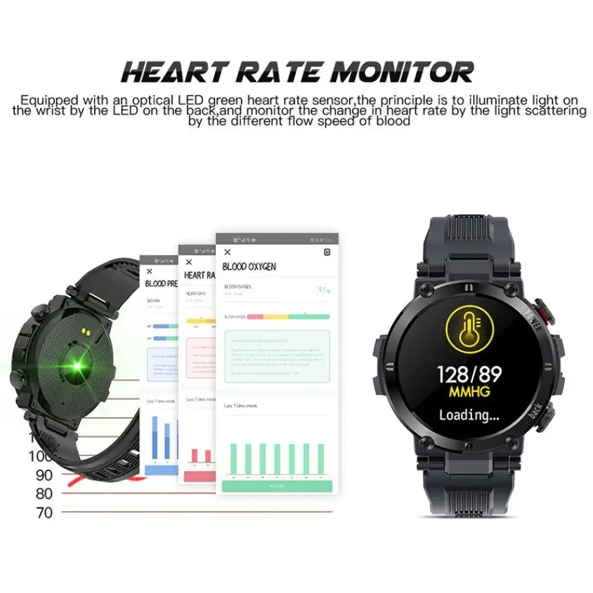 

D13 Smart Watch Men Women Fitness Blood Oxygen Heart Rate Pedometer News Push Remote Camera IP68 Waterproof Smart Sport Bracelet