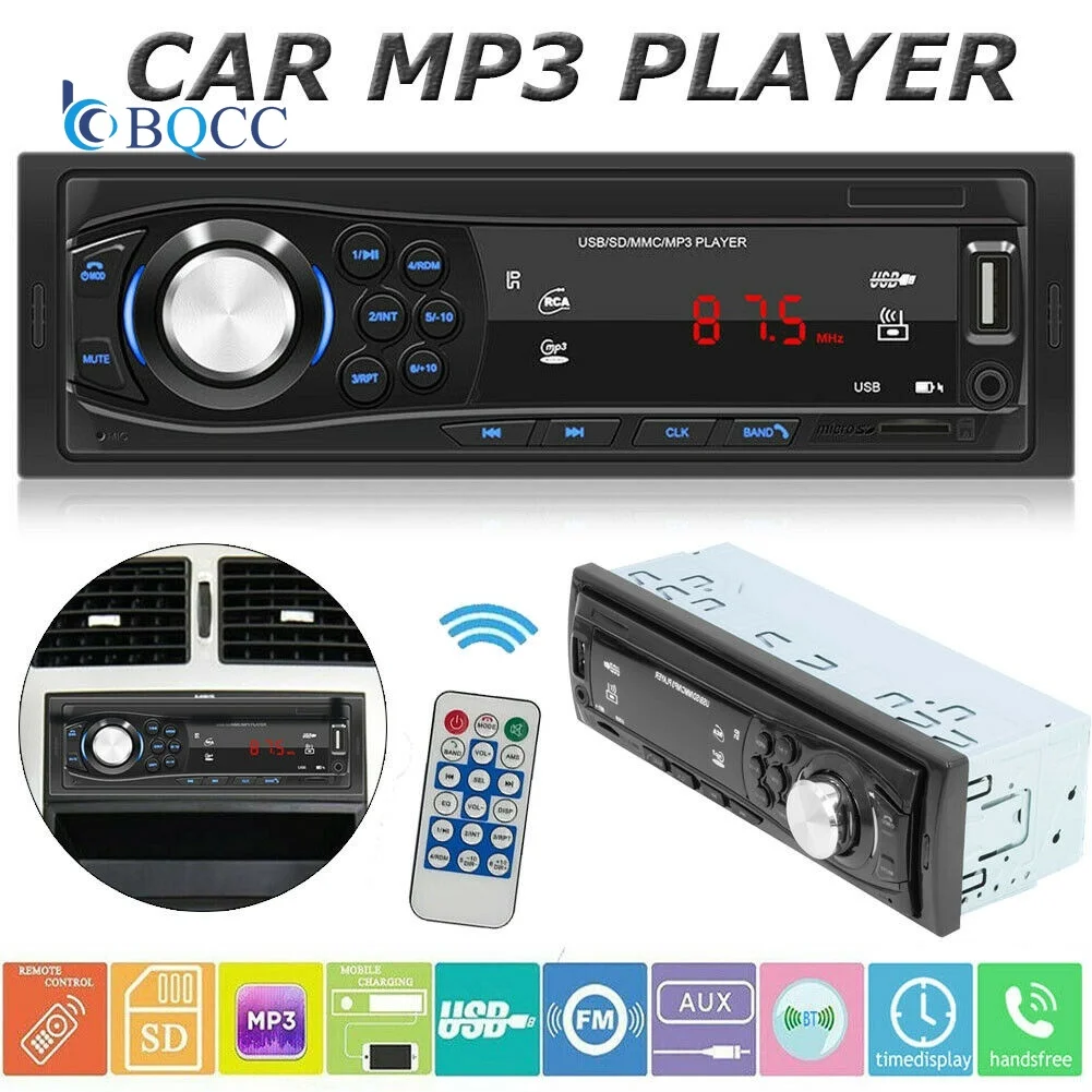 

1 DIN автомобильное стерео радио 12 В Авторадио mp3-плеер радио гарнитура SD/USB AUX TF карта головное устройство