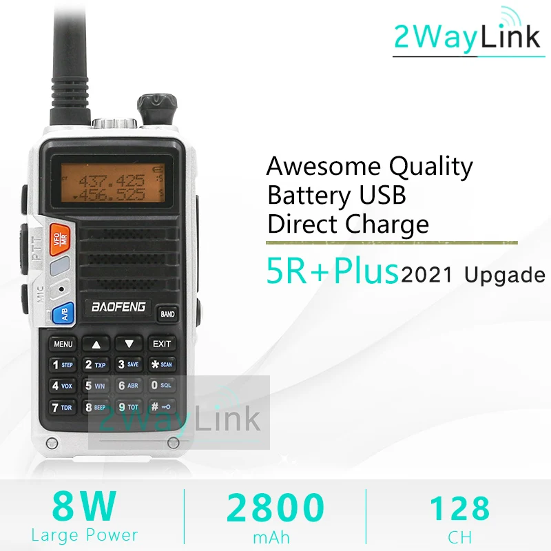Новое поступление портативная рация BaoFeng UV-5R + Plus обновленная версия 10 км