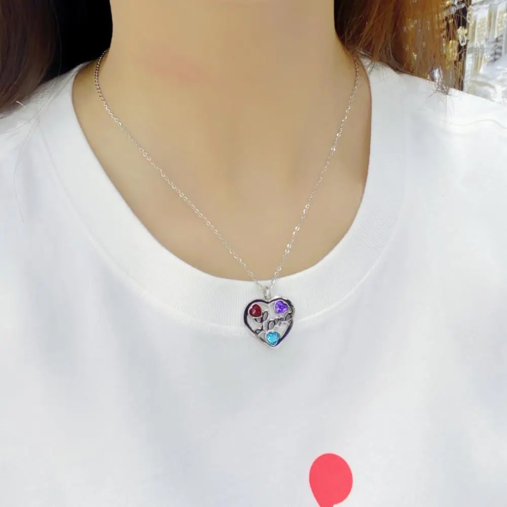 2020 New zircon Heart Necklaces For Women Jewelry Golden Chain Choker Necklace Pendant Female Gifts | Украшения и аксессуары