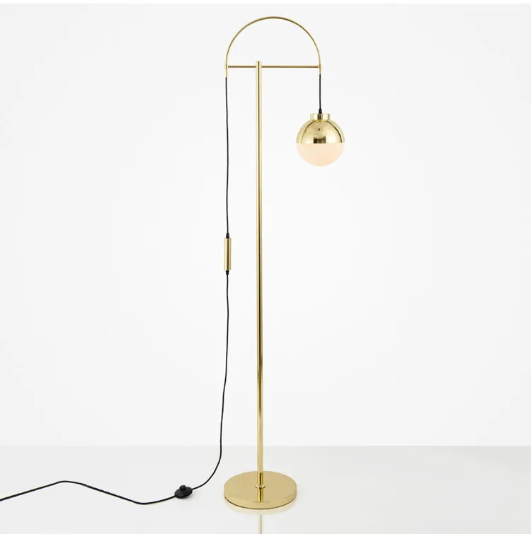 Современный торшер для гостиной светодиодный стеклянный шар настольная лампа