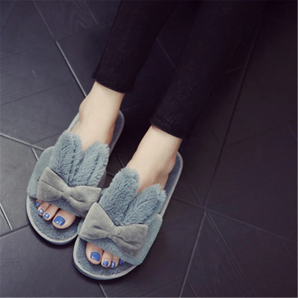 Хлопковые тапочки для женщин на толстой подошве зимние домашние с деревянным