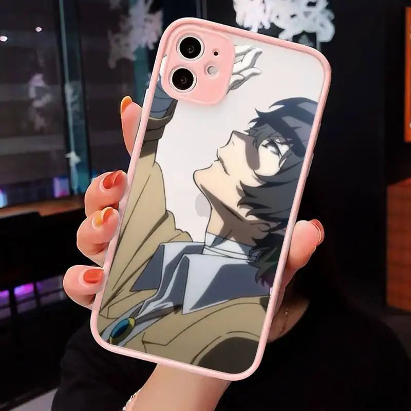 

Japan anime bungou stray dogs Dazai Osamu Phone Case Matte Transparent for iPhone 7 8 11 12 s mini pro X XS XR MAX Plus cover