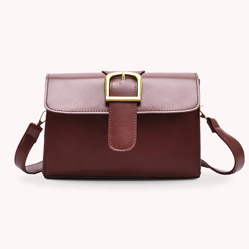 

Fashion Exquisite Shopping Bag Simple Leather Messenger Envelope Bag for Women Solid Color Buckle Shoulder Tote