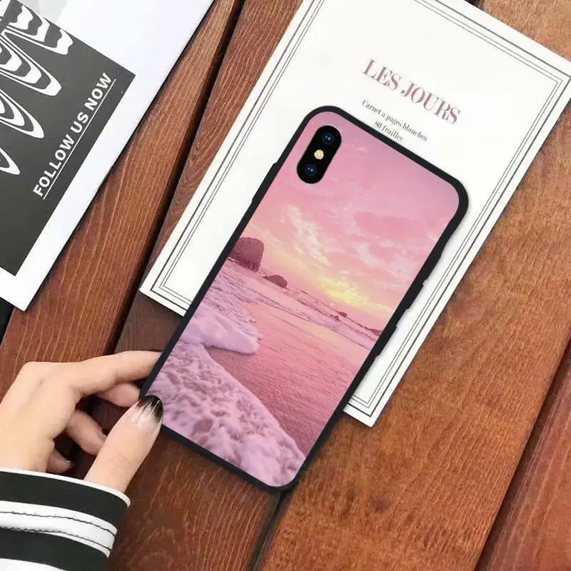 

Beach Summer Sea sunset Phone Case for iPhone 11 12 mini pro XS MAX 8 7 6 6S Plus X 5S SE 2020 XR