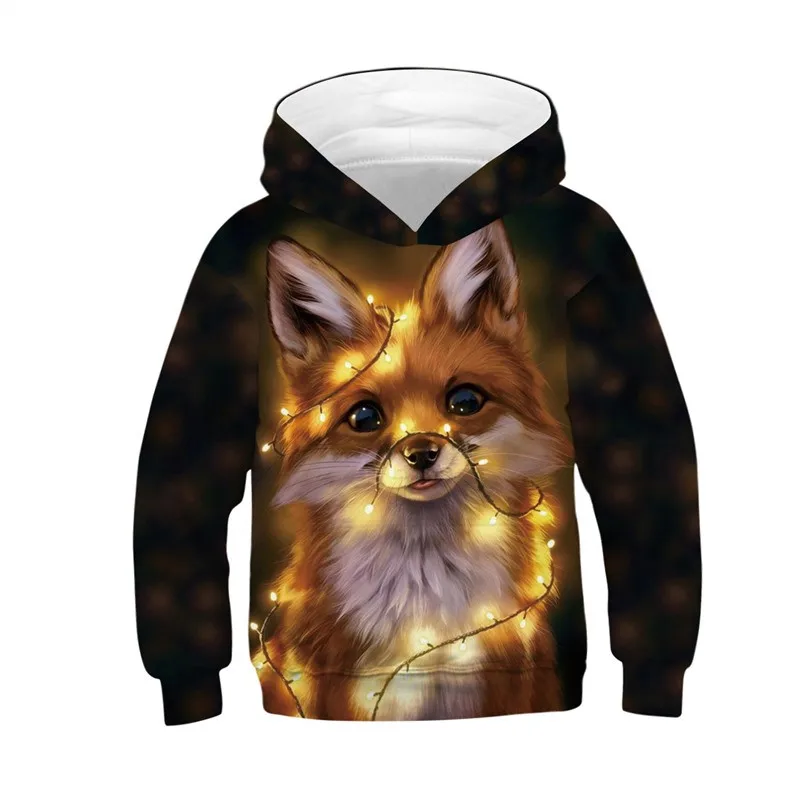 Pattern 20 Raisvern/толстовки для мальчиков и девочек с 3D принтом животных; осенне-зимняя верхняя одежда с принтом волка; детские толстовки с капюшоном; детский пуловер; топы - Цвет: Pattern 20
