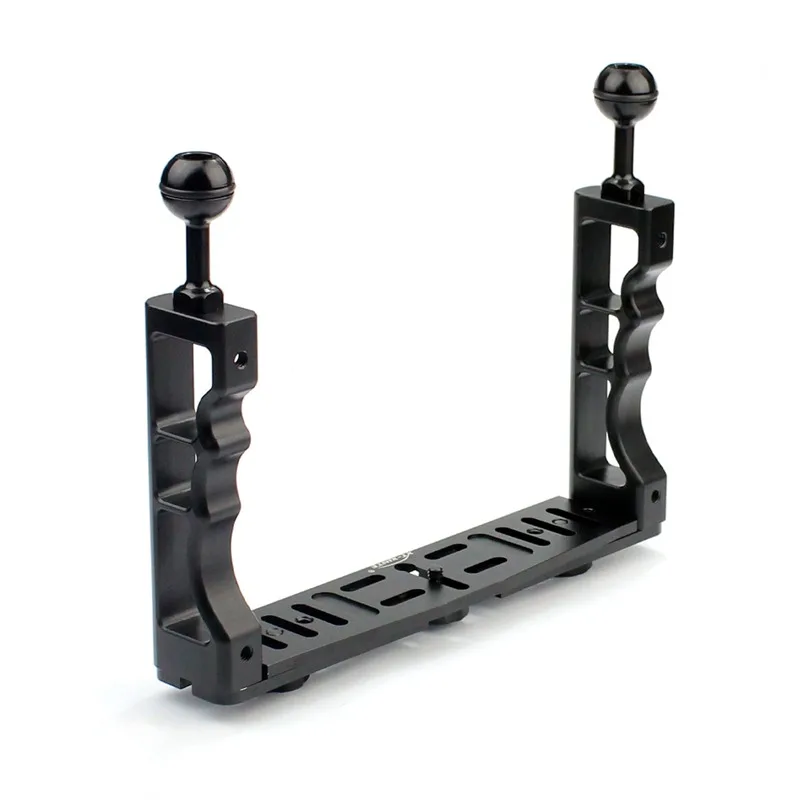 

FULL-CNC Aluminum Alloy Handle Grip Stabilizer Rig Handheld Underwater Scuba Diving Tray Mount / LED Light for Gopro DSLR Camera