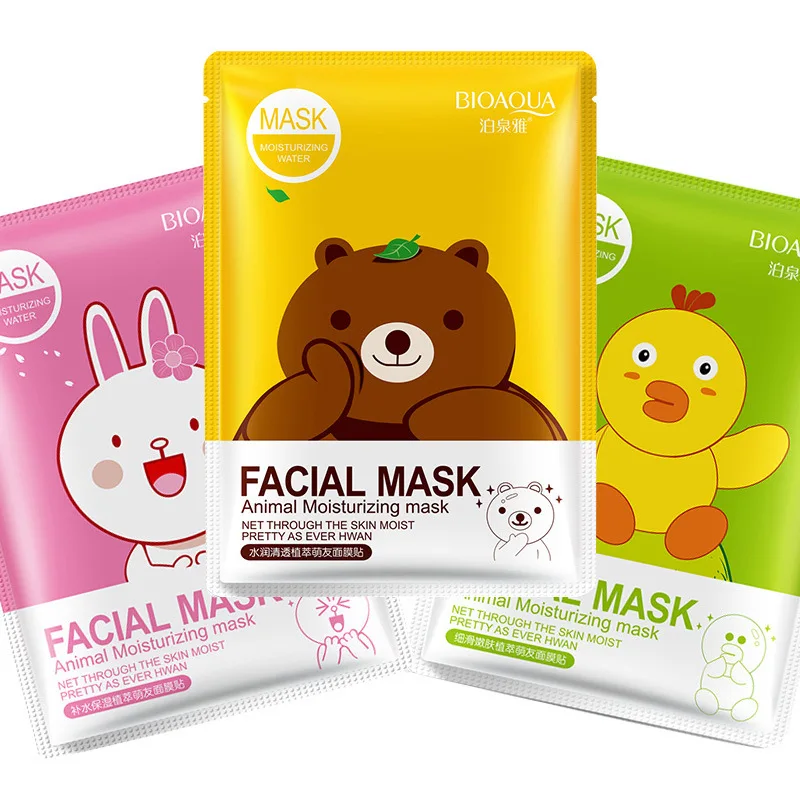 Moisturizing face mask. Тканевая маска bioaqua facial mask animal moisturizing mask,30g. маска тканевая для лица bioaqua facial mask animal 30g. тканевая маска для лица facial mask animal moisturizing mask 30g bioaqua. маска bioaqua facial mask animal с эссенцией зеленого чая.