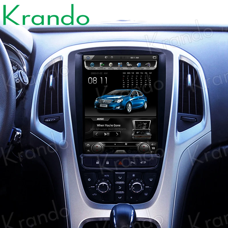 Автомобильный мультимедийный плеер Krando на платформе Android 9 0 с вертикальным