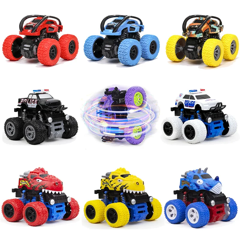 Toy car Truck Inertia Big Wheel Truck 360 Degree Flipping Ca
