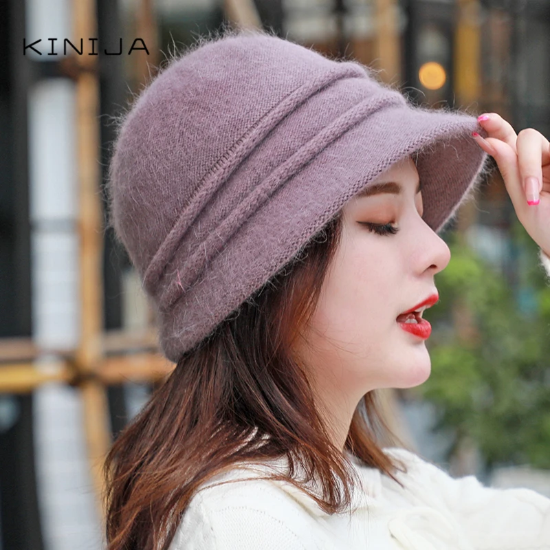 Высококачественная женская зимняя теплая универсальная вязаная шапка из