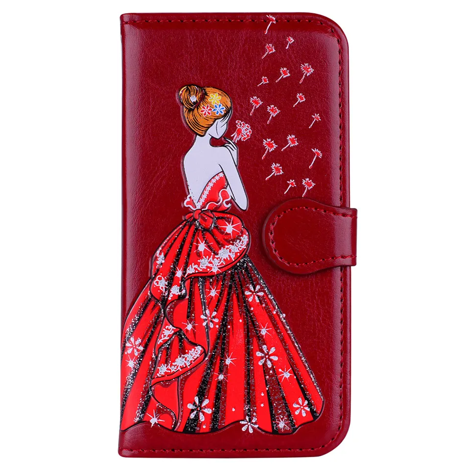 Deep Red P Крышка чехол для samsung Galaxy S8 S9 A8 плюс S7 S6 край S5 J3 A3 A5 A320 A520 J530 J730 Бизнес кожаный чехол-бумажник P98Z - Цвет: Deep Red P