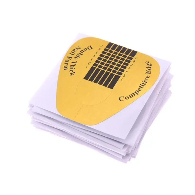 50 шт. в форме подковы гвоздь удлинение фототерапия бумага для маникюра держатель