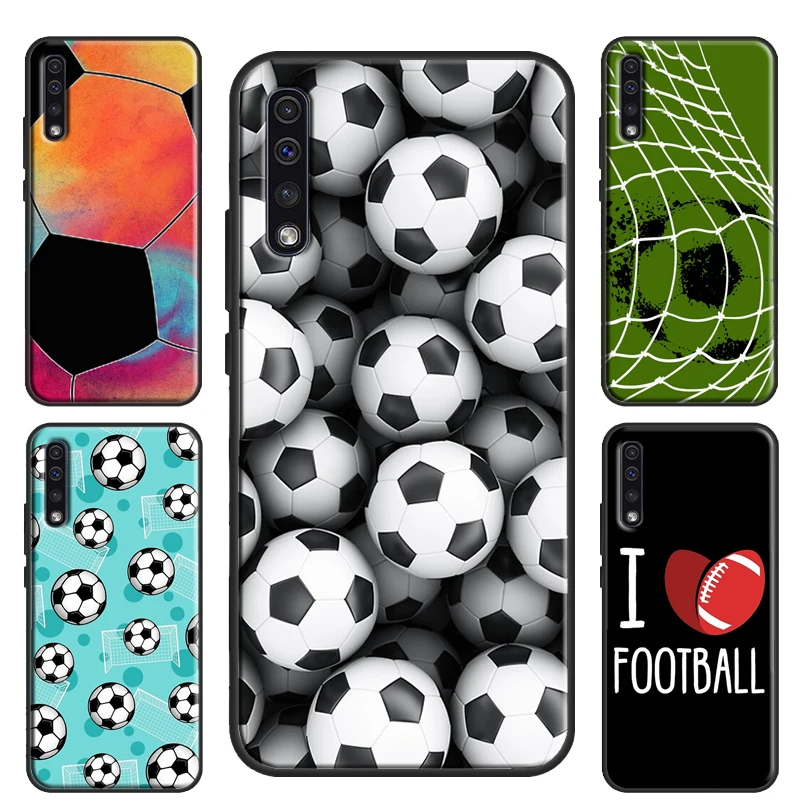Футбольный футбольный мяч чехол для Samsung A12 A32 A52S A72 A50 A70 A21S A51 A71 S10 S22 Plus S20 FE S21 Ultra крышка на.