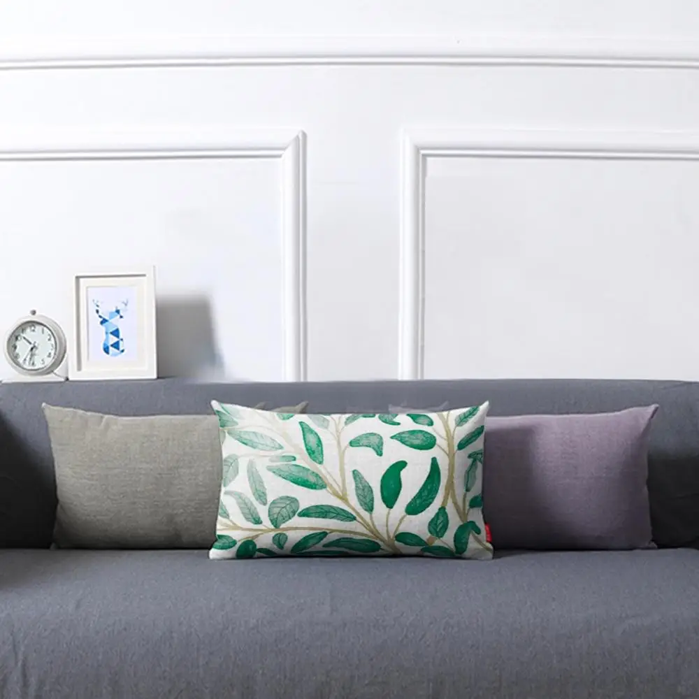 Прямоугольная короткая плюшевая наволочка для подушки цветочный рисунок