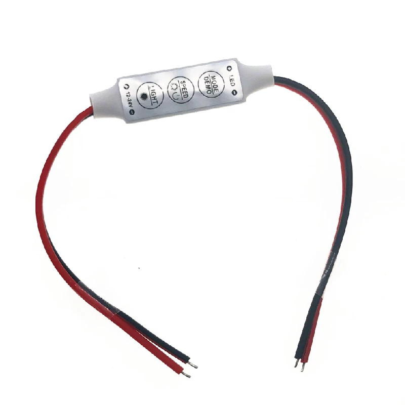 12V 24V мини 3 клавиши одноцветный светодиодный регулятор яркости Диммер для LED 3528 5050