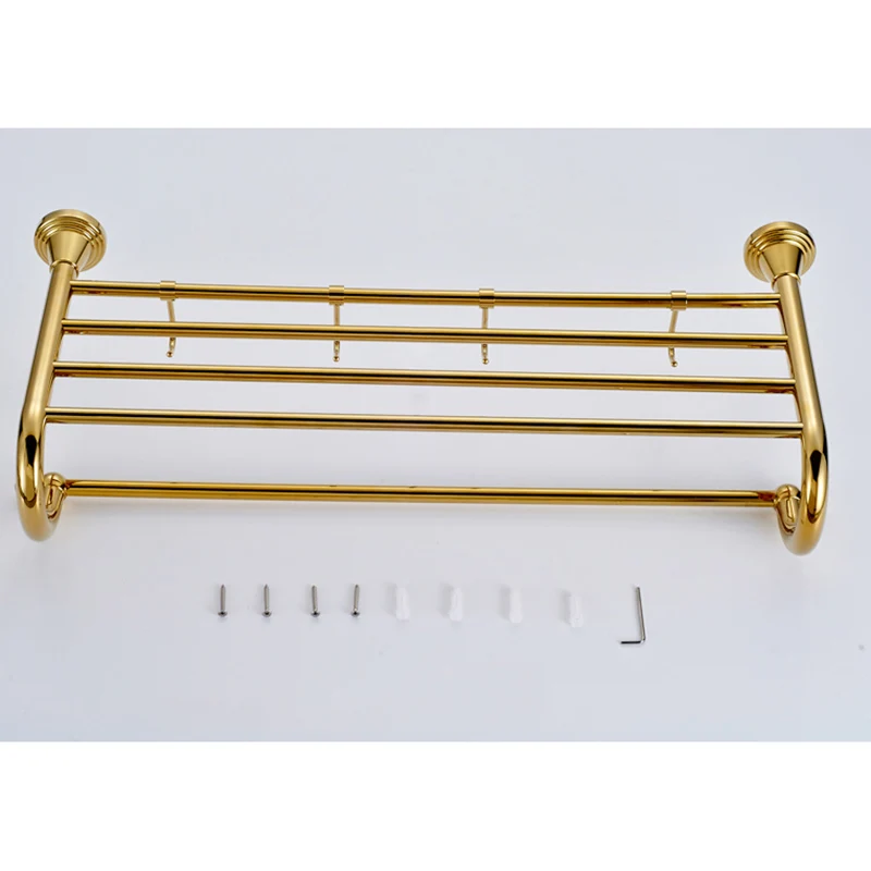 Senlesen роскошная золотистая вешалка для полотенец настенный держатель двойные