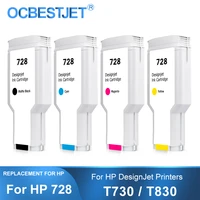 third party brand for hp 728 728xl compatible ink cartridge with full ink f9j68a f9j67a f9j66a for hp designjet t730 t830