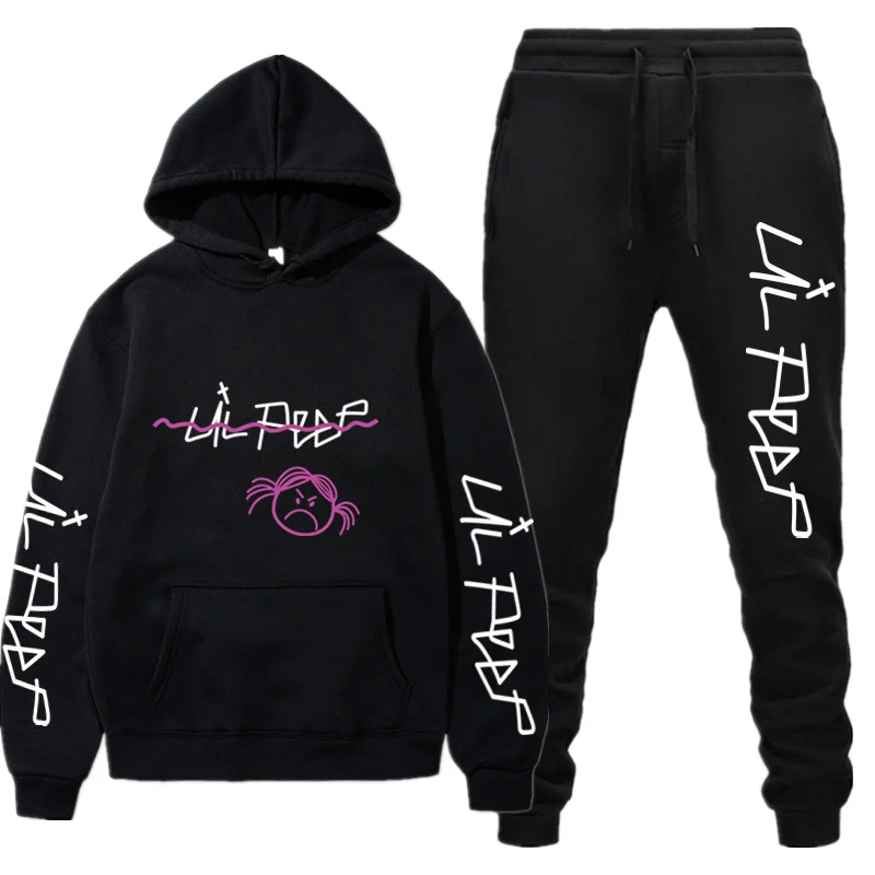 

New Men's Hoodie Set Little Girl Sportswear Sweatshirt Set Hoodie + Sweatpants Jogging Men's Pullover Sweatshirt 3XL