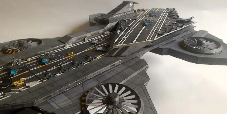 Marvel The Avengers Shield Command Center Helicarrier бумажная форма для украшения ручной работы подарок