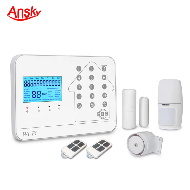 

Smart home security system wifi GSM PSTN IP camera smoke detector pir motion magnetic door sensor