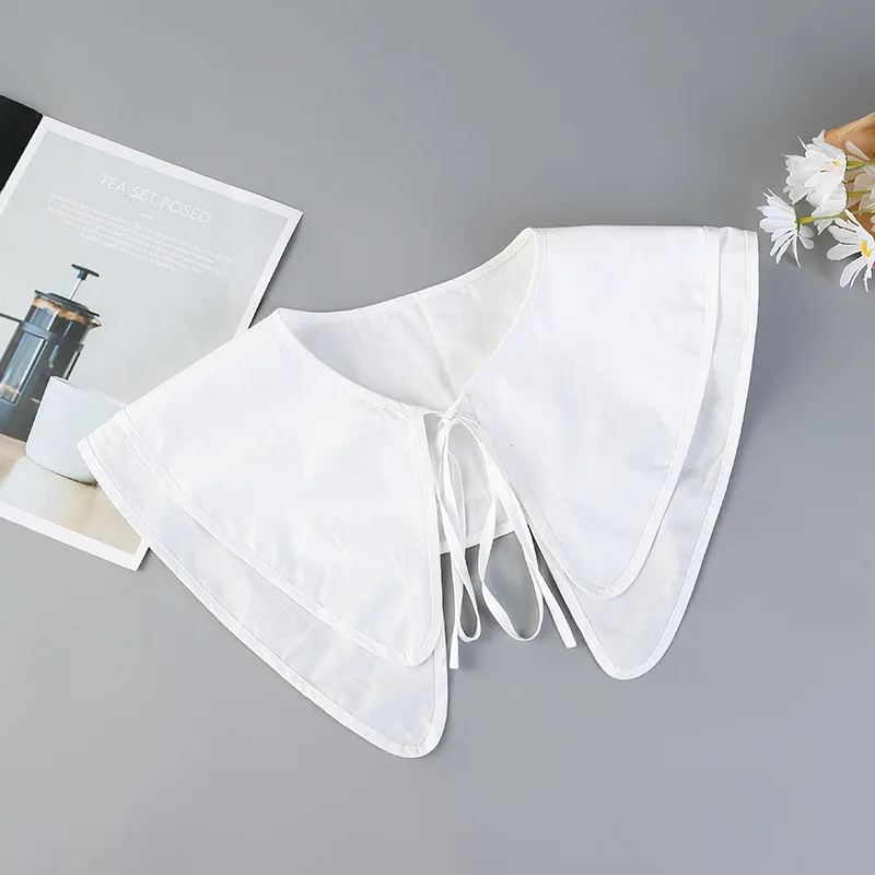 

Sweet Shirt Fake Collar Scarf for Women Shirt Detachable Collars False Collar Neckwear Half Shirt Faux Col Female Nep Kraagie