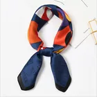 Женский саржевый шелковый шарф с буквенным принтом, роскошный брендовый повязка на голову с принтом лошади, Модный маленький квадратный шейный платок, 60 см