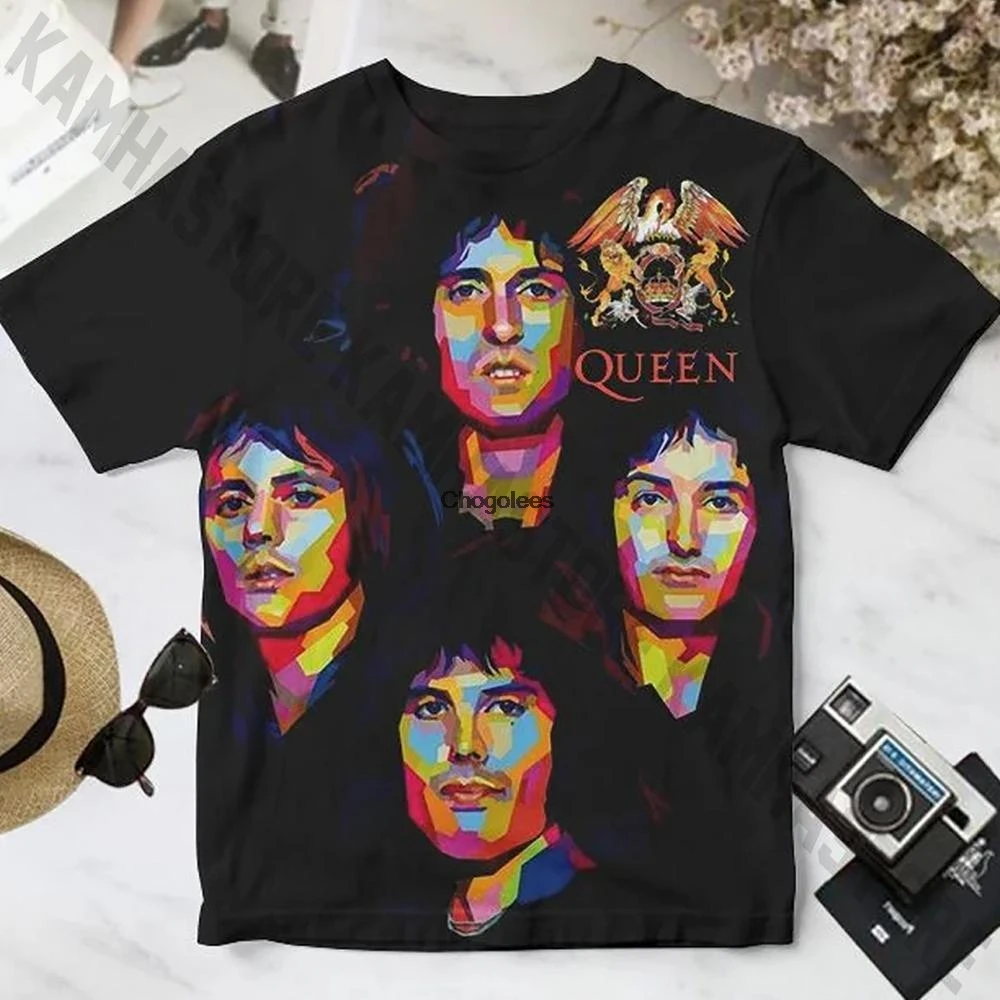 Рубашка Queen Rock Band с принтом по всему краю трехмерная Подарочная музыкальная