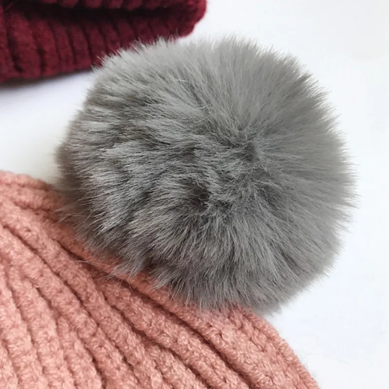 

Kids Baby Hat Knitted Autumn Baby Girls Boys Cap Children Toddler Infant Cute Ear Cotton Ball Beanies Hat