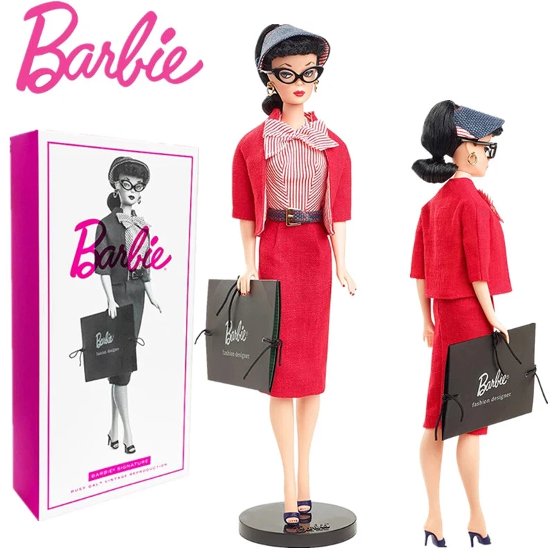 

Оригинальная Барби занятая девушка кукла Золотая этикетка серия Мода редактор переделка коллекционеров серия подарок для девочек FXF26