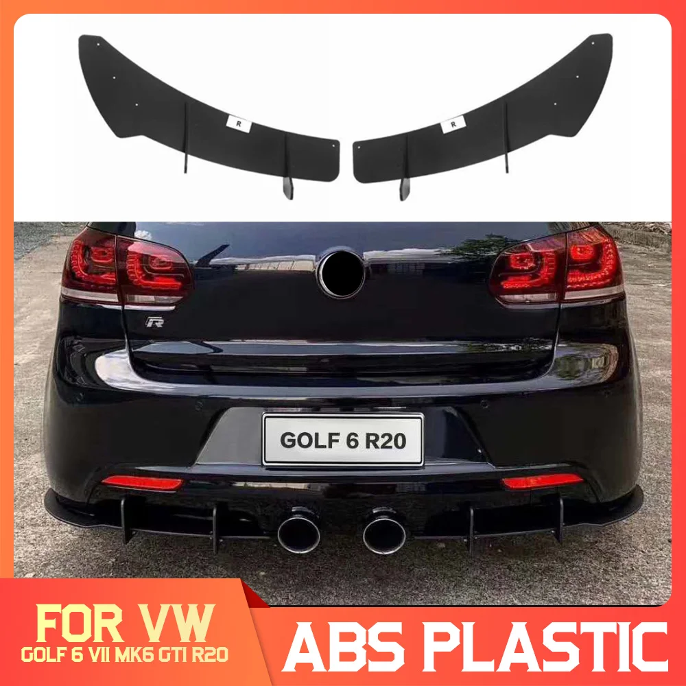 Автомобильный Стайлинг для Volkswagen VW Golf 6 VII MK6 GTI R20 2010 2011 2012 черный Задний бампер губ