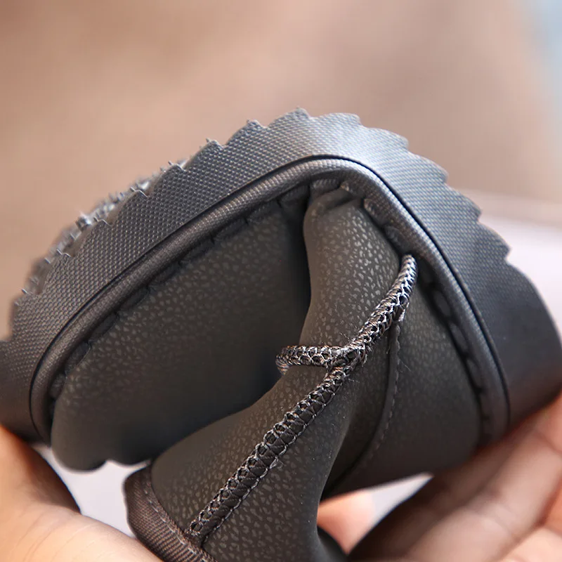 CUZULLAA/Детские теплые зимние ботинки с плюшевой подкладкой Обувь без шнуровки для