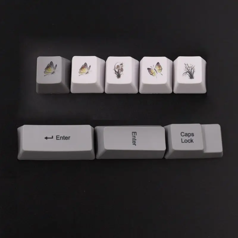 

113 Key Ink Landscape Keycap OEM PBT ANIS Layout Keycaps Full Set Mechanical Keyboard Keycaps PBT Dye-Sublimation Keycap