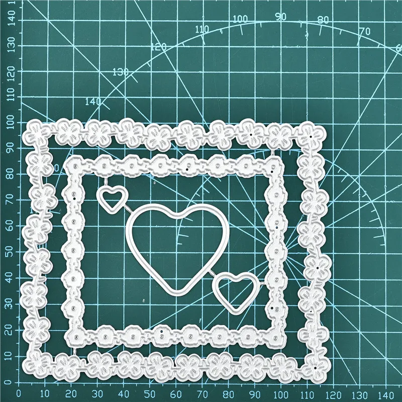 DiyArts рамка штампы цветок Сердце Металлические Вырубные новые 2019 трафареты DIY