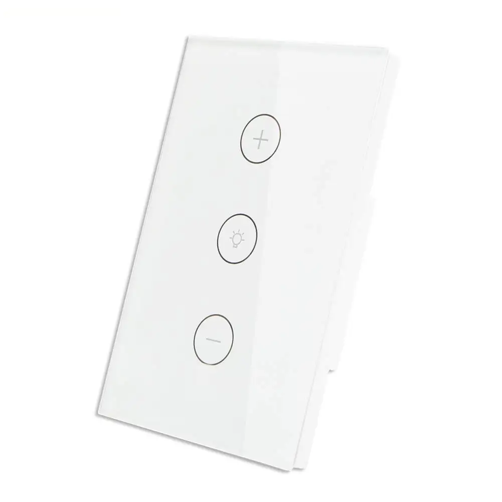 Smart WiFi Dimmer Light Switch Glass Touch Panel Wireless Remote Timing Function Control work with Alexa Google Home Assistant - Цвет: WHITE