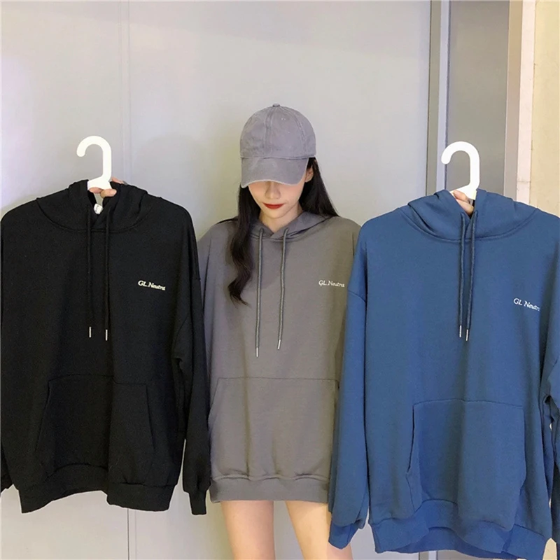

Harajuku Casual Oversized Hoodie Letter Print Autumn Hooded Sweatshirt Women Winter Pullover Lady Streetwear