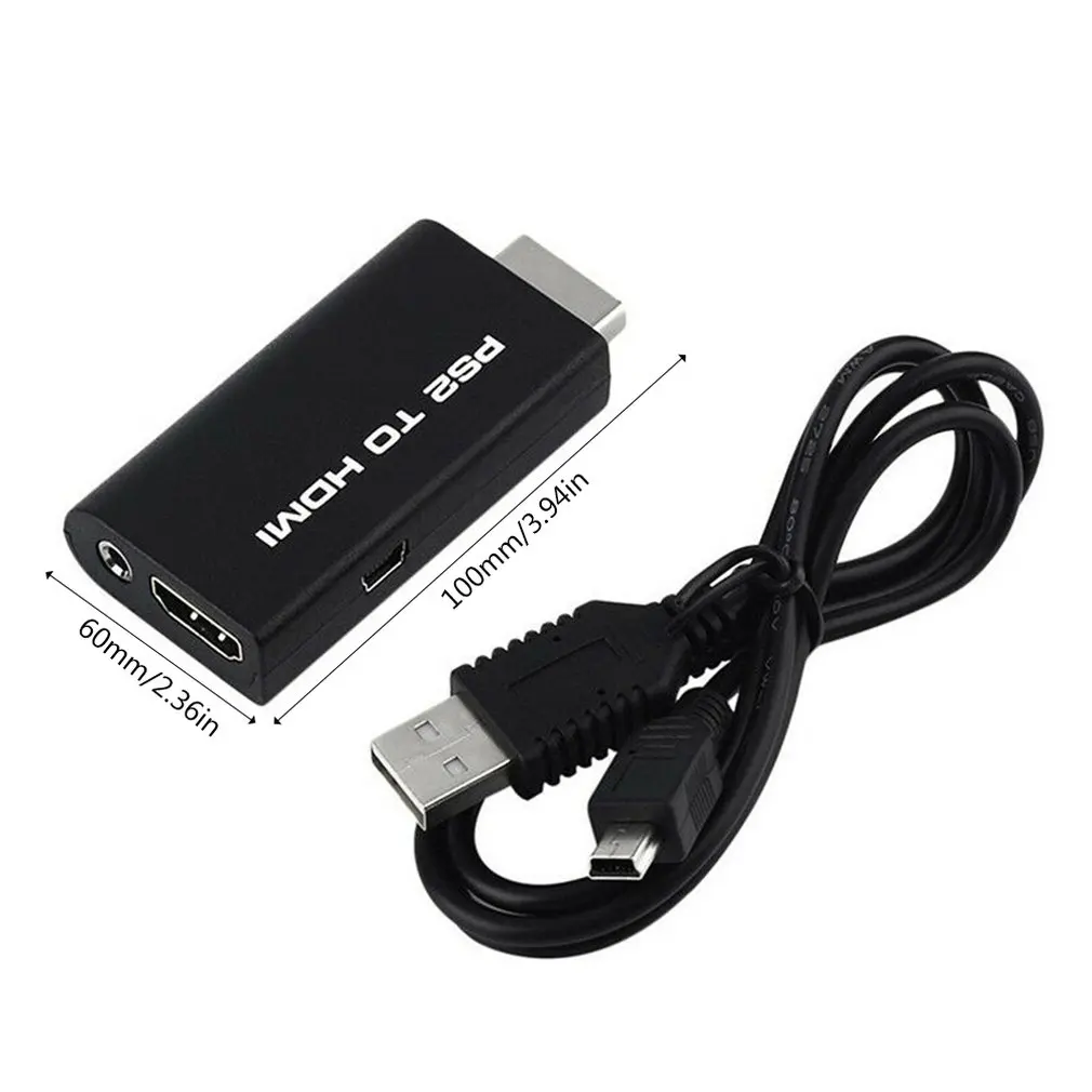 Для PS2 дисплей в HDMI кабель конвертер адаптер с аудио выход инструмент подключения HD tv для sony PS2 модель из пластика ящик для andorid