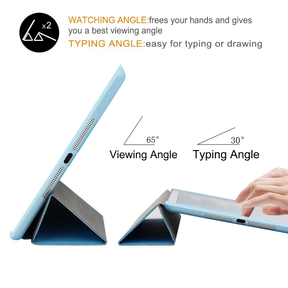 Ультратонкий Магнитный смарт чехол кожаный для планшета противоударный