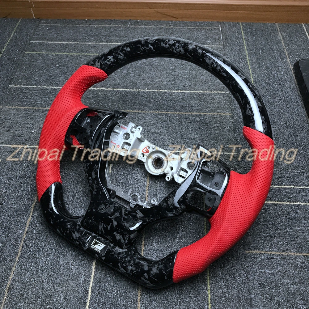 

Forged & carbon fiber steering wheel replacement with perforated leather & Alcantarar For Lexus is250 is300 ES CT Crown Toyota